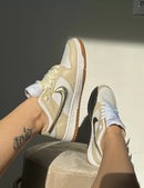 Tênis NK Dunk Feminino Branco Ouro